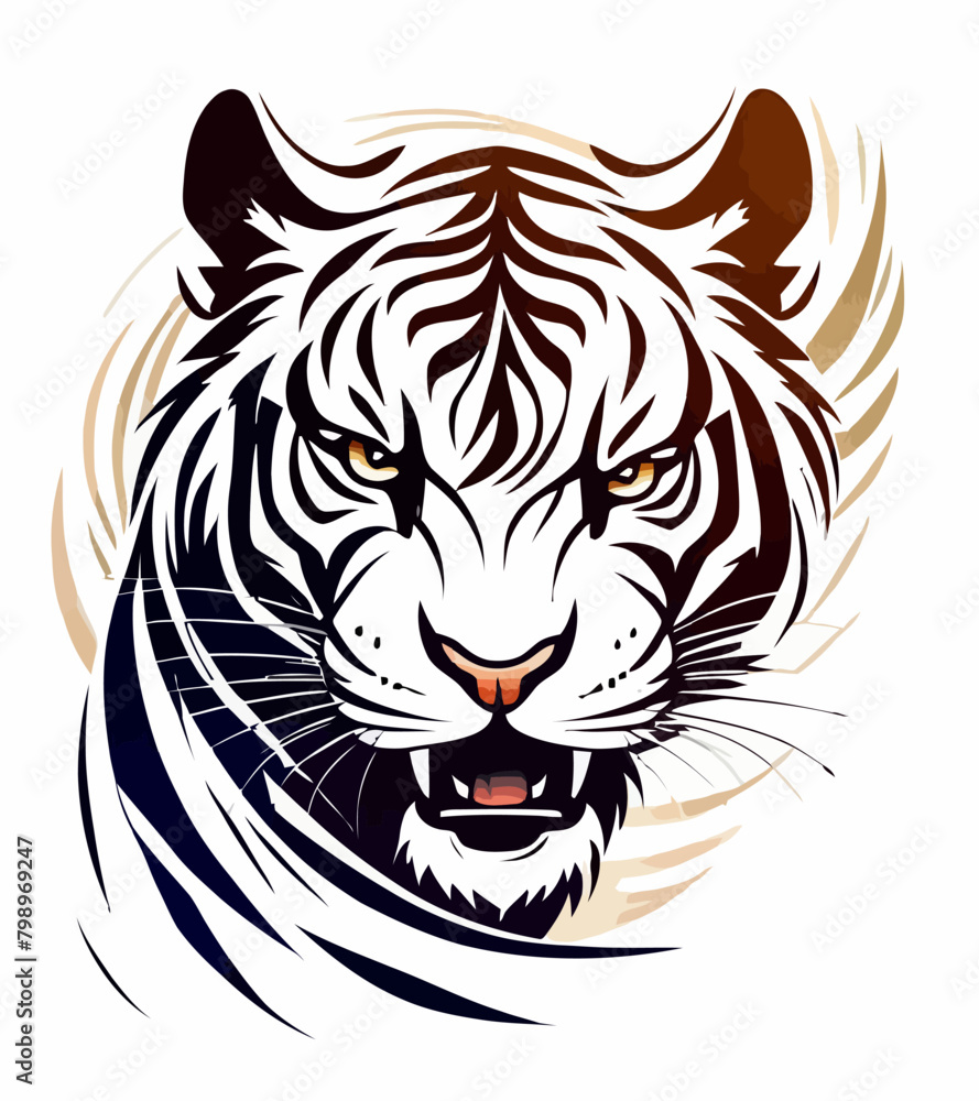 Fototapeta premium Tribal Tiger Art