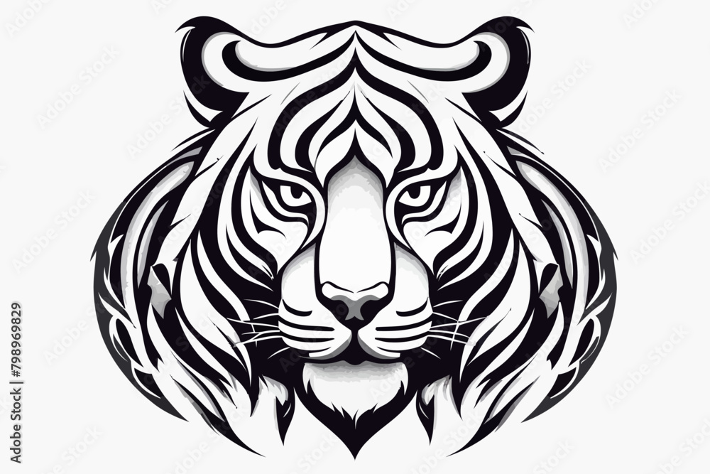 Fototapeta premium Tribal Tiger Art