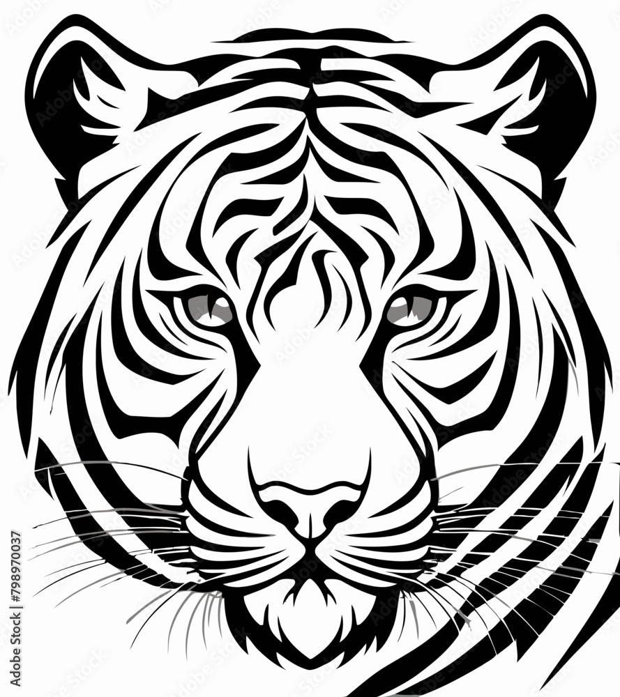 Fototapeta premium Tribal Tiger Art