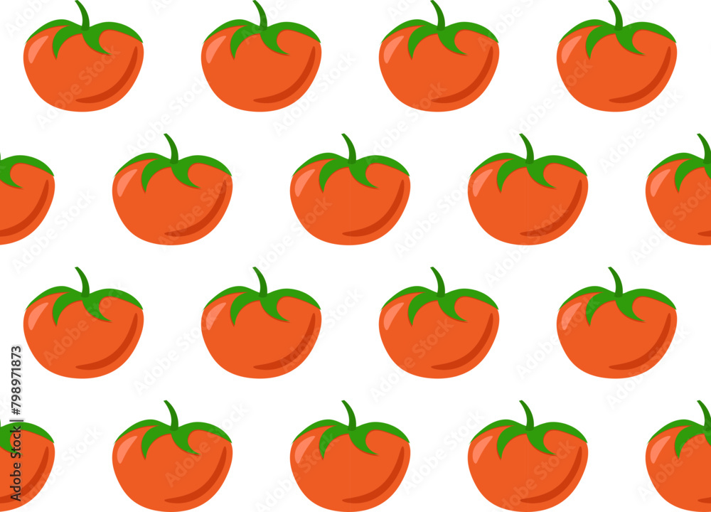 Tomato seamless pattern. Bright repeating vegetable. Healthy food vector illustration Tomato seamless pattern. Bright repeating vegetable. Healthy food vector illustration