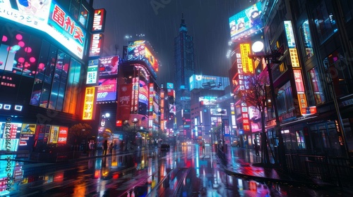 Neon Nights: Futuristic Cyberpunk Cityscape