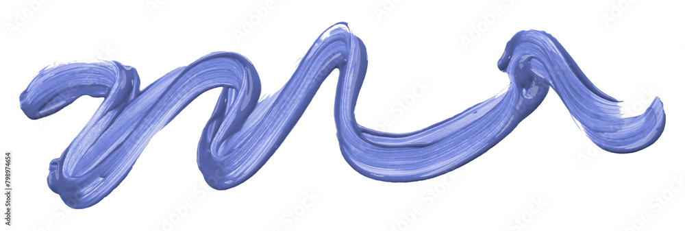 Shiny purple brush watercolor painting isolated on transparent background. watercolor png