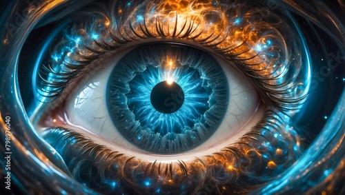 The Spiritual Third Eye of the Universe. All Seeing Eye. Opening the Third Eye with Meditation. A Look into the Future and Events. The Eye that Sees Through Dimensions. Inner Vision. © Radovan
