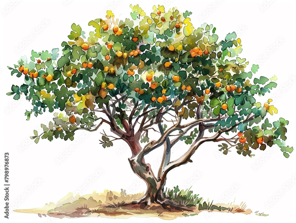 Clipart of a biblical fig tree watercolor