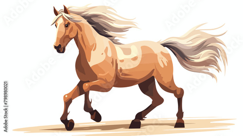 Horse running fast galloping. Stallion equine anima