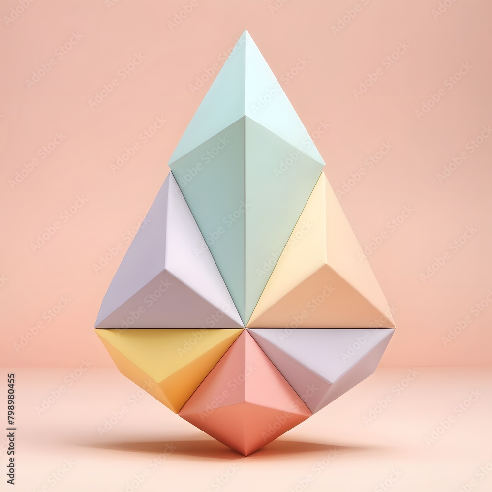 pastel geometric shape 3d on pastel background pastel geometric shape 3d on pastel background