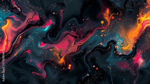 A digital artwork that appears to be in constant motion, with the bright colors blurring together.