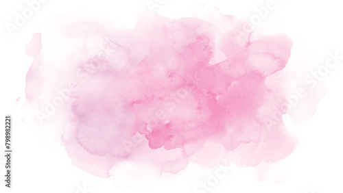 Pink red watercolor stains isolated on white background.