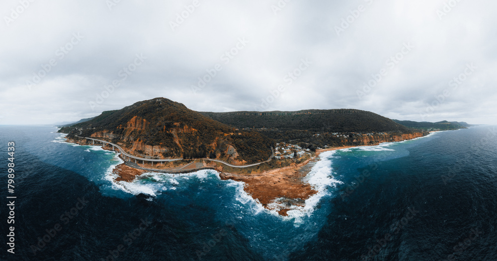 Aerial View of Sea Cliff Bridge, Wollongong, Illawarra, New South Wales