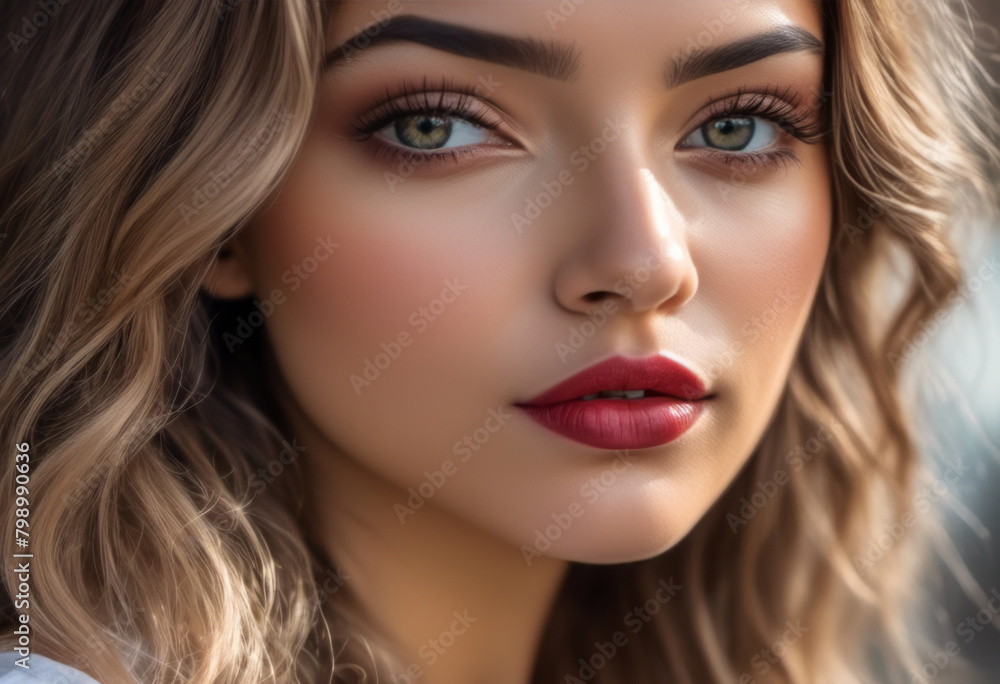 A Portrait Of Breathtakingly Gorgeous, Exotic, Beautiful Woman.
A Portrait Of Breathtakingly Gorgeous, Exotic, Beautiful Woman.