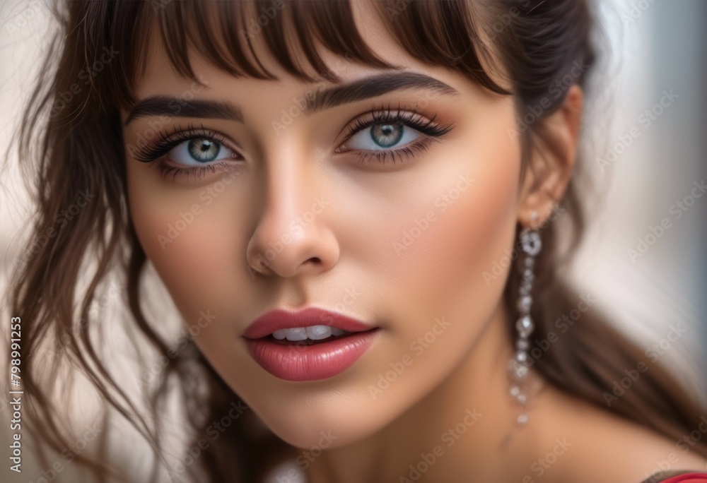 A Portrait Of Breathtakingly Gorgeous, Exotic, Beautiful Woman.
A Portrait Of Breathtakingly Gorgeous, Exotic, Beautiful Woman.