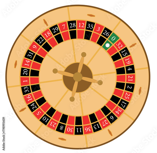 Europeaan roulette illustrator numbers