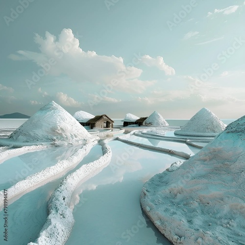 beautiful salt fields photo