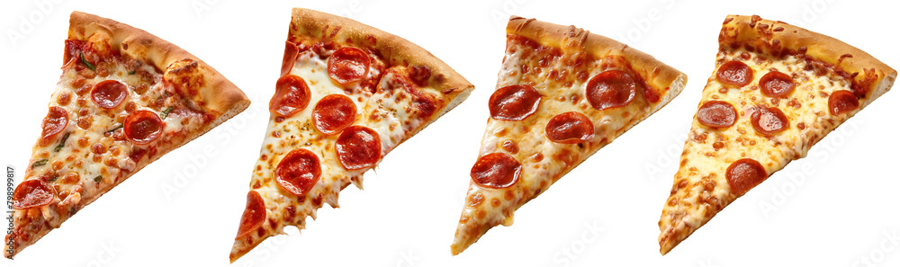 set of pizza slices, cut out set of pizza slices, cut out