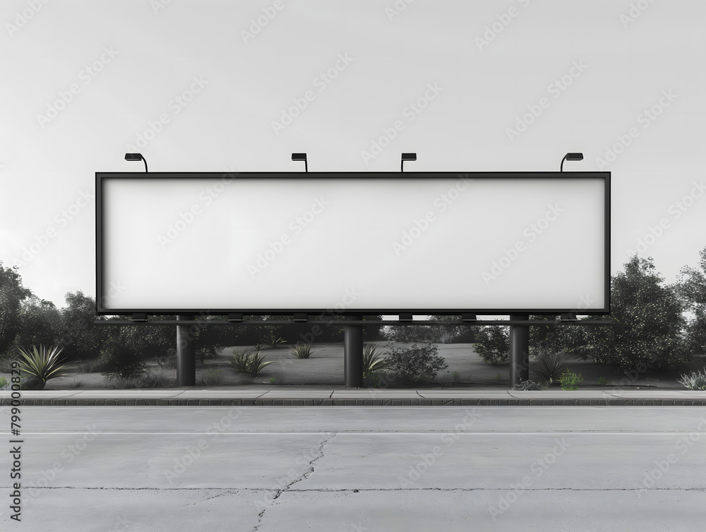 billboard mockup with white isolated background. Billboard mockup image, large clean white surface, empty large advertising space, Bigboard billboard mockup with white isolated background. Billboard mockup image, large clean white surface, empty large advertising space, Bigboard