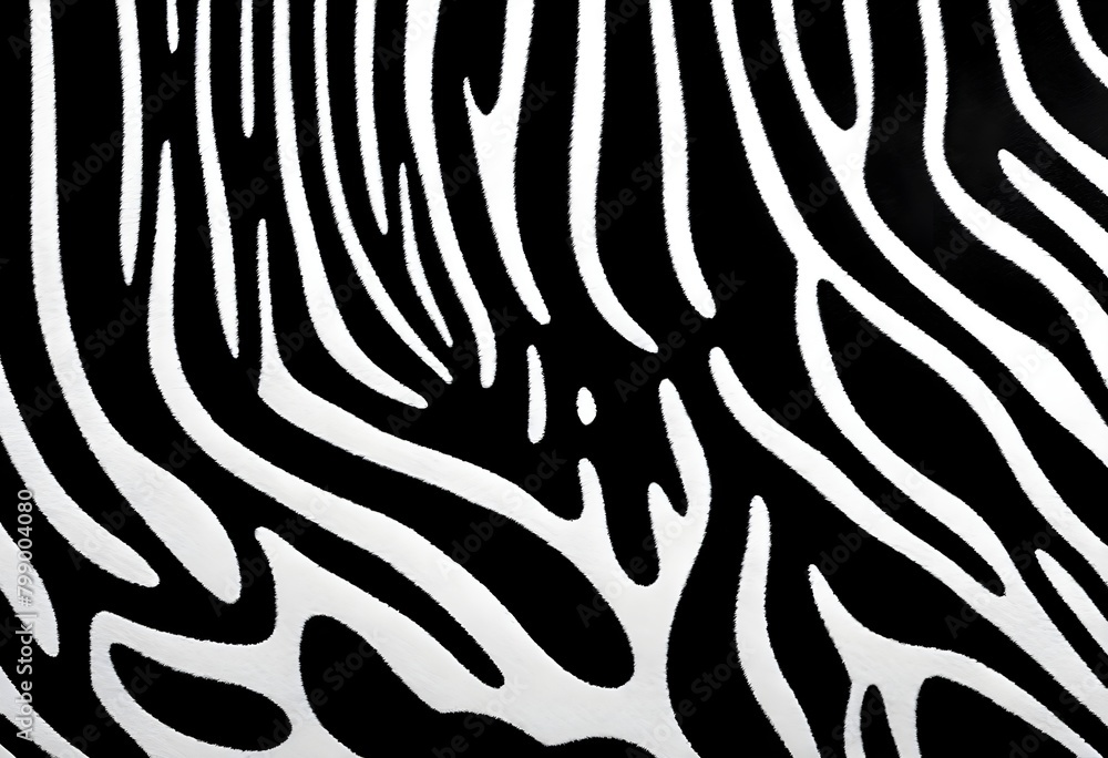 Zebra Print Pattern Illustration Digital Artwork Animal Fur Painting Background Design