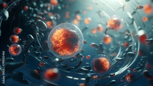  Dive into the mysterious world of DNA and biologic cells, depicted in breathtaking HD visuals that evoke a sense of awe and curiosity 
