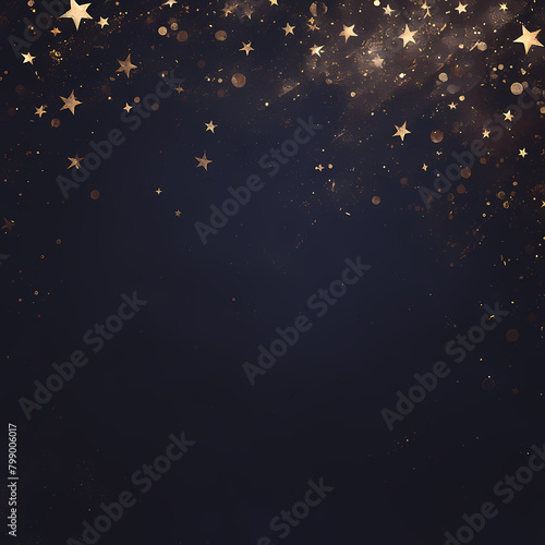 Wondrous Galaxy Scene with Glowing Stars and Nebulae on Black Background