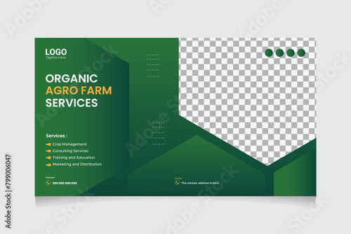 Agricultural Services And Organic Food And Thumbnail Design Lawn Care Farming Garden Services Cover Post Template.