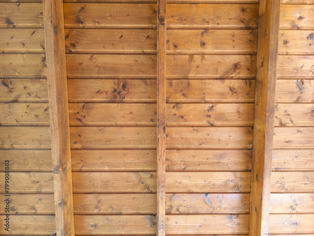 Wooden roof boards construction