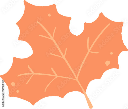 A simple illustration of a red maple leaf.