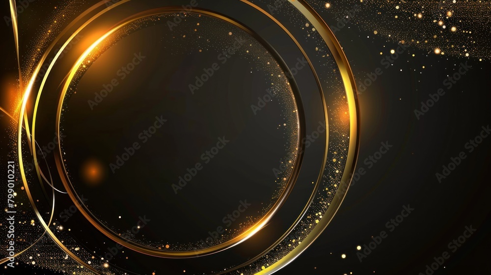 luxury shiny gold circle frame with text space luxury shiny gold circle frame with text space