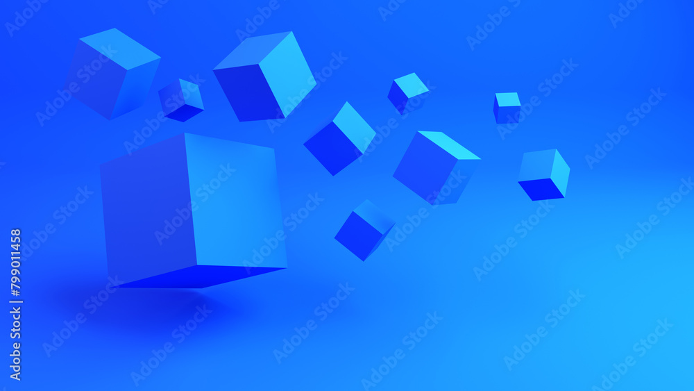 Blue background. Cubes different sizes. Geometric backdrop. Blue minimalistic texture. Background on abstract theme. Geometric pattern. Blue backdrop for design. Background for advertising. 3d image Blue background. Cubes different sizes. Geometric backdrop. Blue minimalistic texture. Background on abstract theme. Geometric pattern. Blue backdrop for design. Background for advertising. 3d image