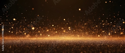 Golden particles background image photo