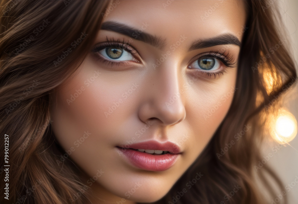 Fototapeta premium A Portrait Of Breathtakingly Gorgeous, Exotic, Beautiful Woman.