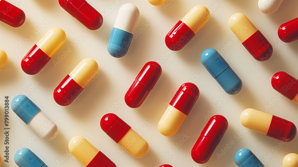 minimalist prescription drugs, coloful medicine pills arrange in creative style, health concept minimalist prescription drugs, coloful medicine pills arrange in creative style, health concept