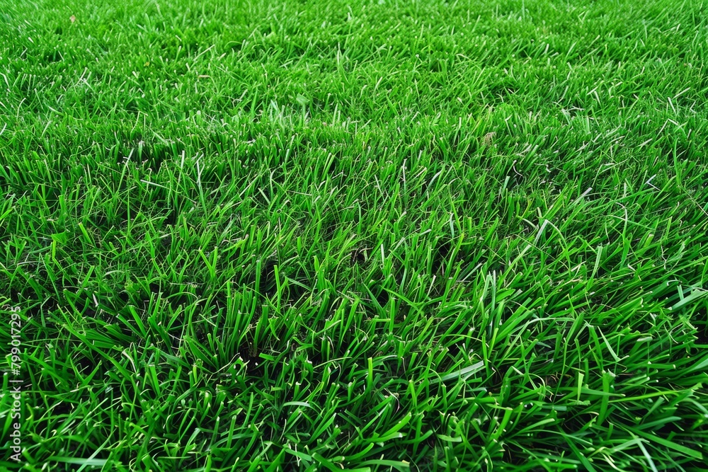 Obraz premium Lush Greenery Vibrant Lawn Close-Up, Textured Backdrop of Nature's Carpet