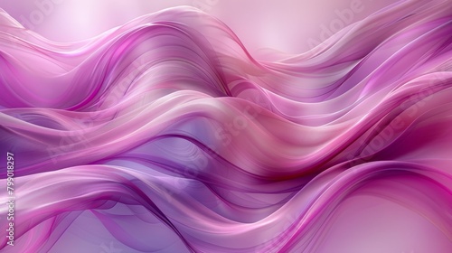  A Pink and Purple wave hair image against a Light Pink backdrop; Light Blue sky background