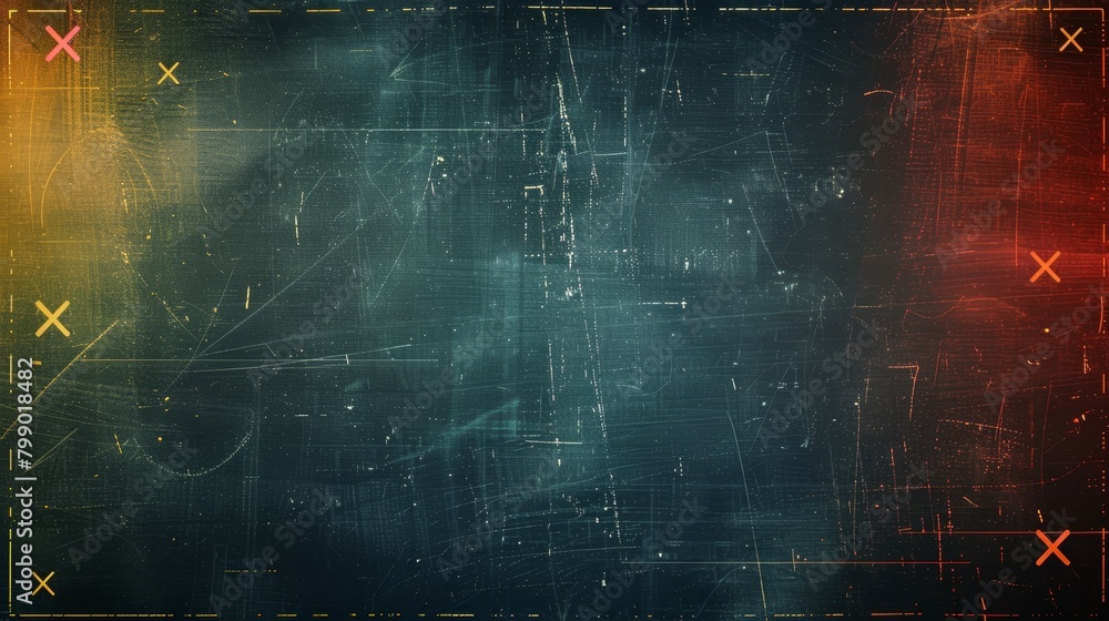 Dark grunge texture on a vintage blackboard with a rustic frame.