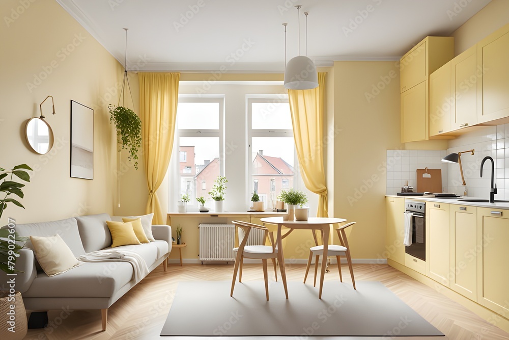 Fototapeta premium apartment with stylish design