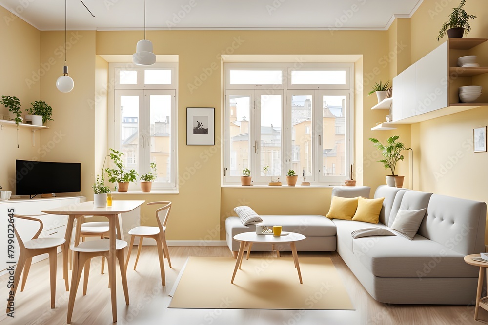 Fototapeta premium apartment with stylish design