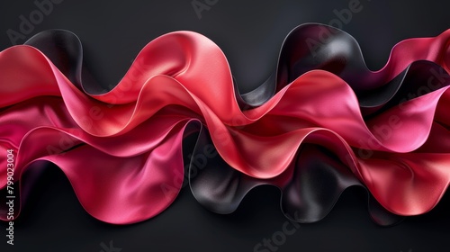 A flowing silk cloth with shiny surface and deep folds.