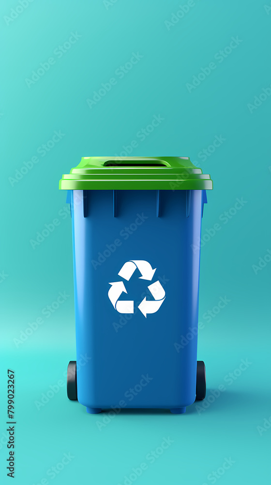3D rendering of trash can