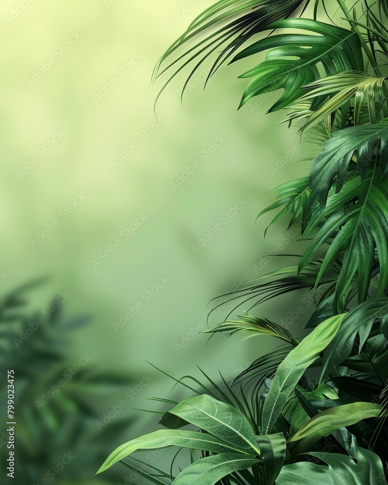 Close-up of green leaves with a soft-focus background, giving a tranquil feel. Close-up of green leaves with a soft-focus background, giving a tranquil feel.