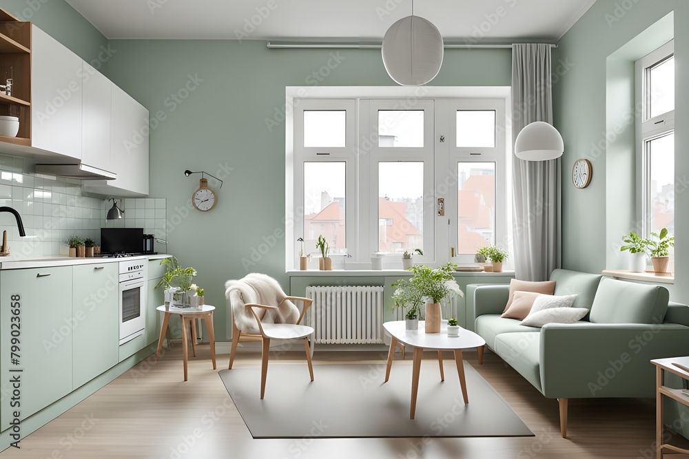 Fototapeta premium apartment with stylish design