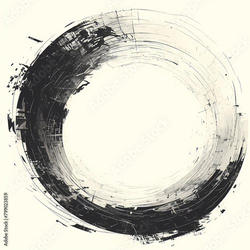 An Imperfect Circle in Black and White - A Timeless Sketch for Modern Designers photo
