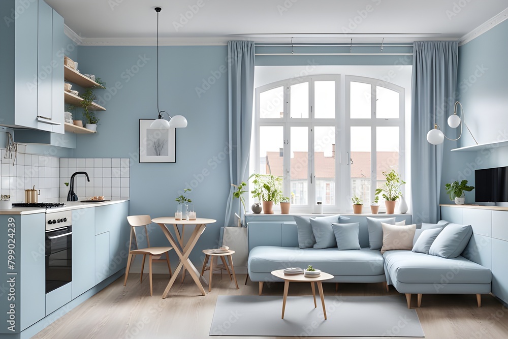 Fototapeta premium apartment with stylish design