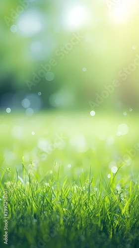 Spring green grass background