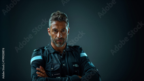 football referee intense expressions with copy space photo