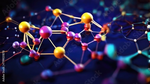 Science background with molecule or atom, digital genetic of the internet