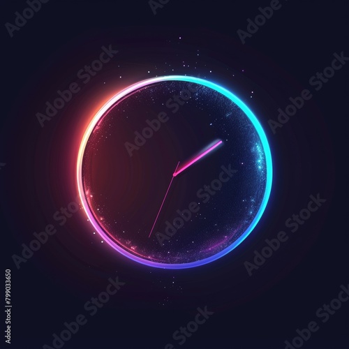 Collection of backgrounds with clocks "made of light". Contains light space texture. relationship between space and time