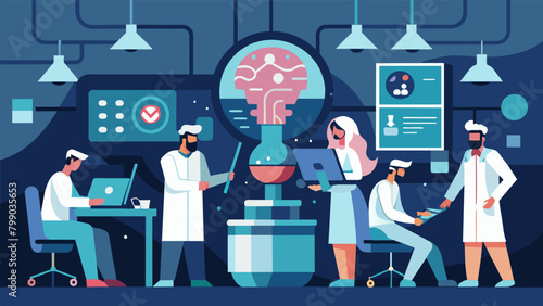 In a hightech laboratory a team of researchers work diligently to develop a new neurotechnology. However in the corner sits a mysterious figure.