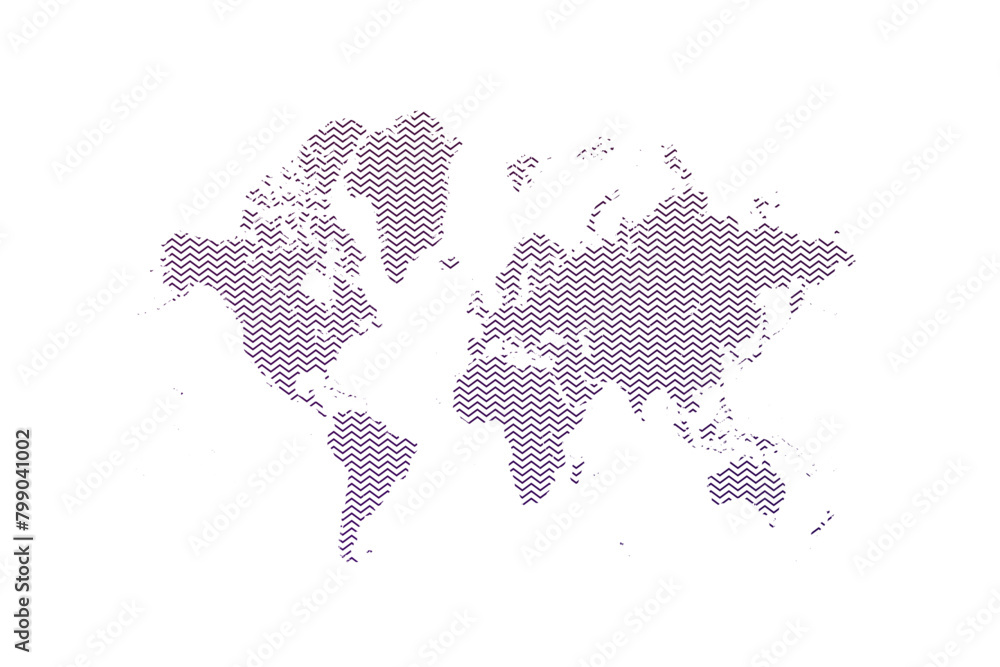 Obraz premium World Map transparent background. 