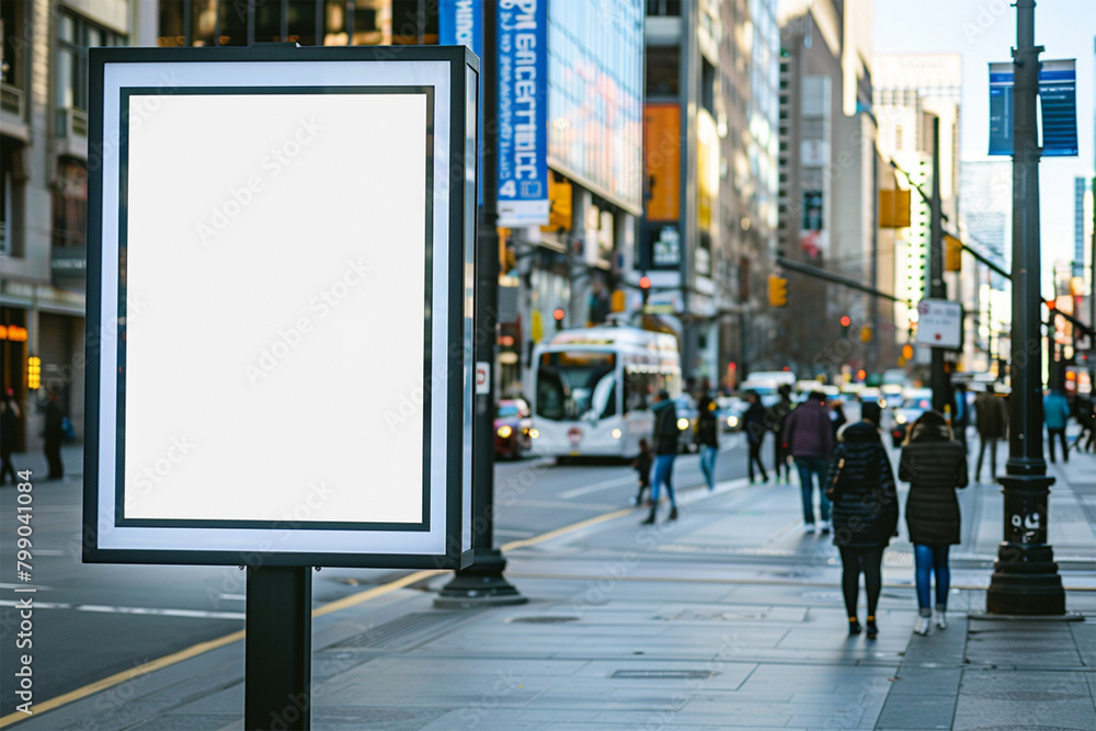 A creative and eye-catching billboard advertisement displayed in a busy city square. A creative and eye-catching billboard advertisement displayed in a busy city square.