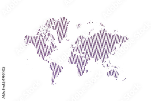 World Map transparent background. 