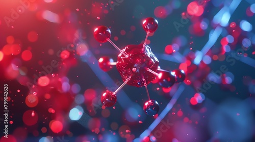 Sciences molecular atom model backdrop